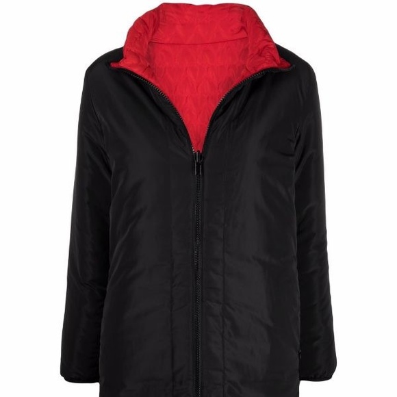 ❤️❤️❤️ Love Moschino reversible logo-print hooded coat size M US or 44 European - Picture 6 of 10